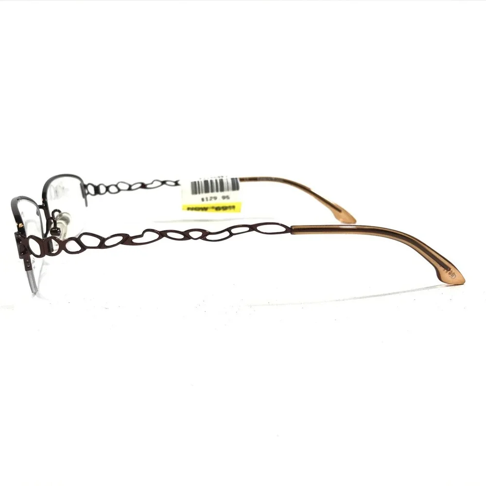 Catherine Deneuve CD-246 BRN Eyeglasses Frames Brown Oval Half Rim 52-17-135